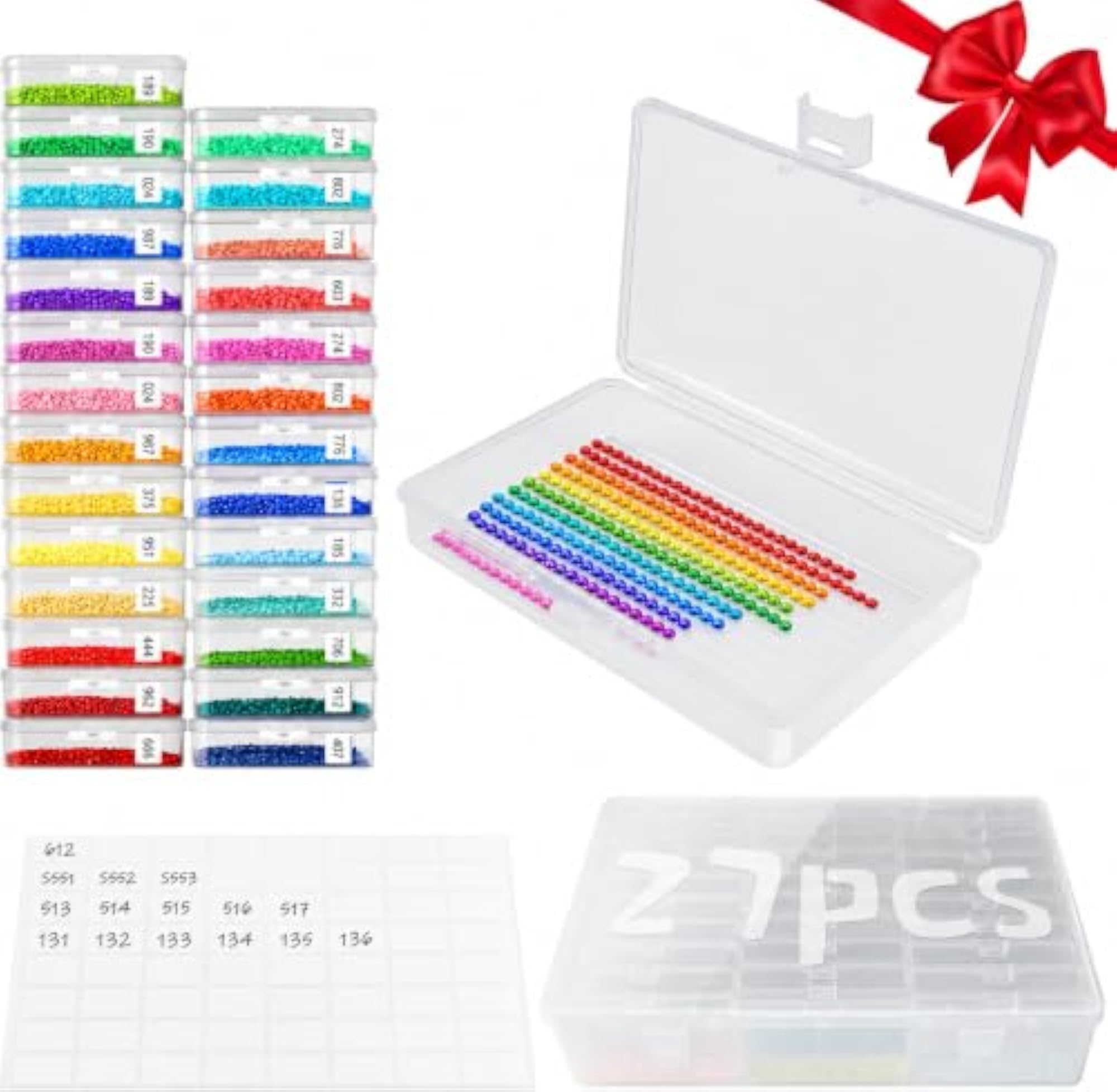 27pcs Diamond Painting Storage Containers with Lids